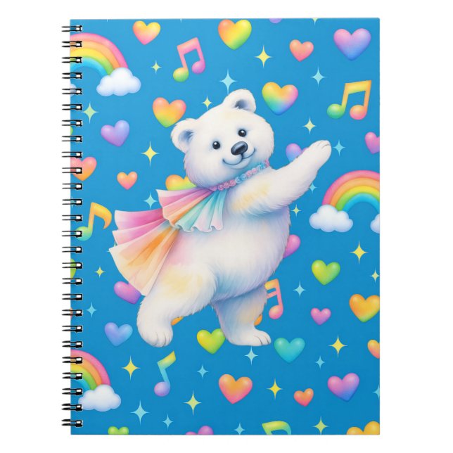 Cuaderno del Oso Polar Bailando de Zarah (Frente)