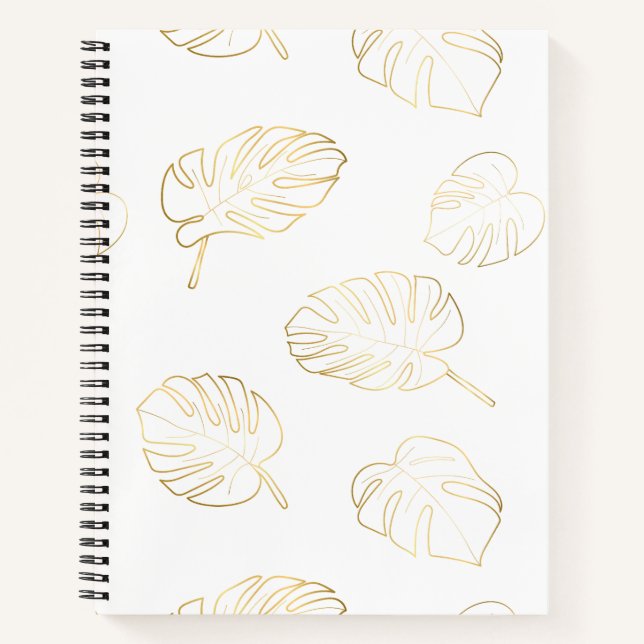 Cuaderno del patrón de Monstera Dorada (Anverso)