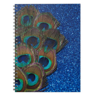 Cuaderno Del pavo real del ramo todavía del purpurinoso