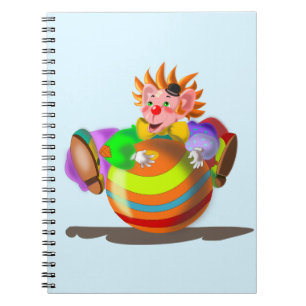 Cuaderno del payaso feliz del circo - Tu color - T