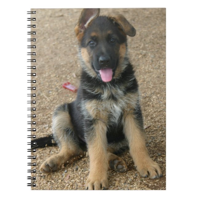 Cuaderno del perrito del pastor alemán (Frente)