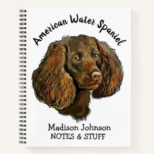 Cuaderno del perro de agua americano de vuelta al