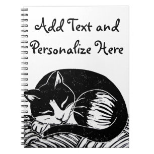 Cuaderno del personalizado del gato del smoking el