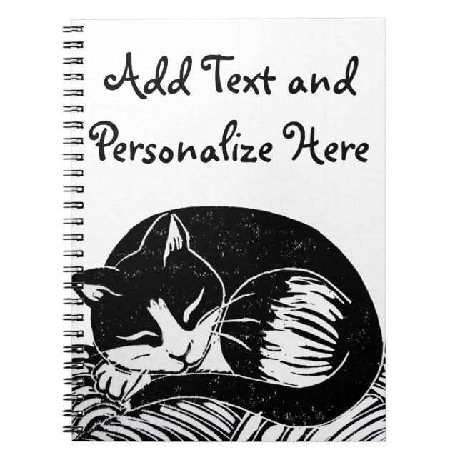 Cuaderno del personalizado del gato del smoking el (Frente)