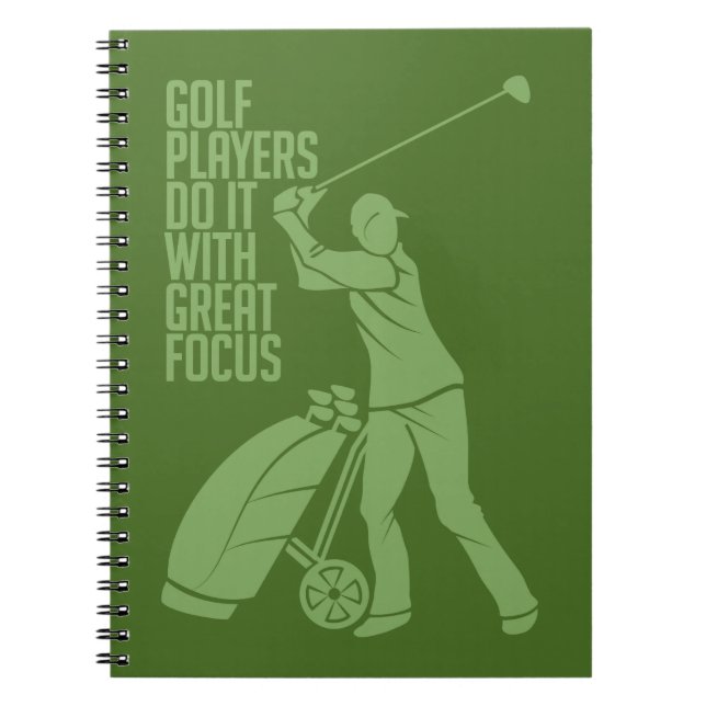 Cuaderno del personalizado del JUGADOR de GOLF (Frente)