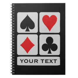 Cuaderno del personalizado del jugador de tarjeta