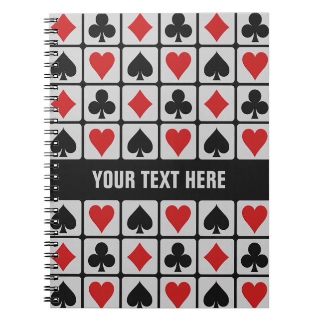 Cuaderno del personalizado del jugador de tarjeta (Frente)