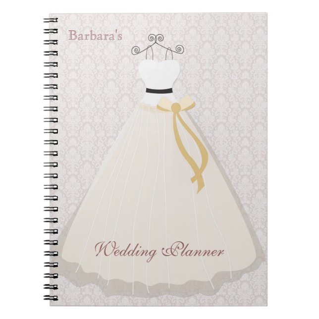 Cuaderno del planificador de la boda de la silueta (Frente)