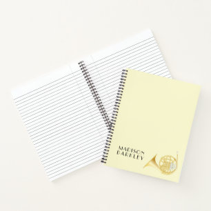 Cuaderno del profesor de banda de música de trompa