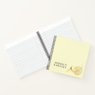 Cuaderno del profesor de banda de música de trompa