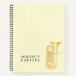 Cuaderno del profesor de banda de música de tuba