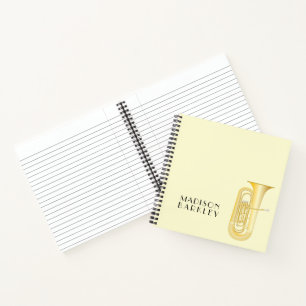 Cuaderno del profesor de banda de música de tuba