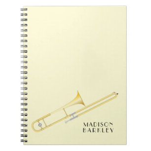 Cuaderno del profesor de banda músico de trombón