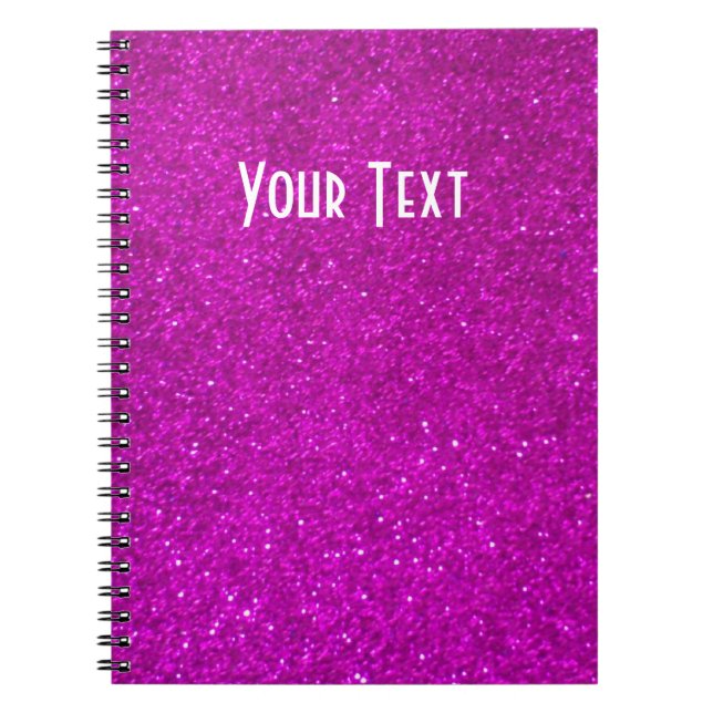 Cuaderno del purpurina con falsas luces tenues (Frente)