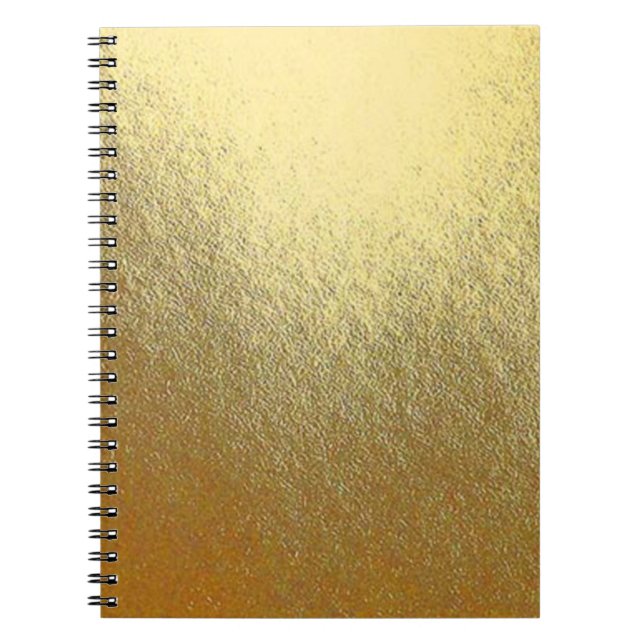 Cuaderno del Relieve metalizado dorado (Frente)