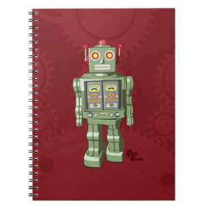 Cuaderno del robot del juguete