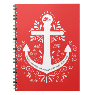 Cuaderno del rojo del ancla de KHH