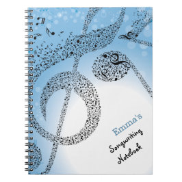 Cuaderno del Songwriting de las notas musicales