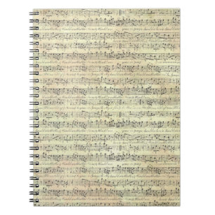 cuaderno del tema de la música del modelo de la