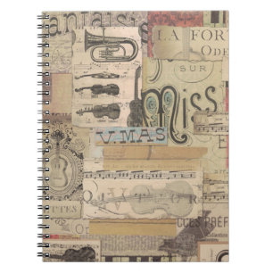 cuaderno del tema de la música del modelo de la