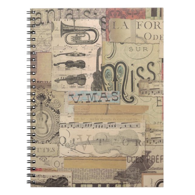 cuaderno del tema de la música del modelo de la (Frente)