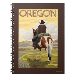 Cuaderno Del vaquero poster del viaje del vintage a caballo