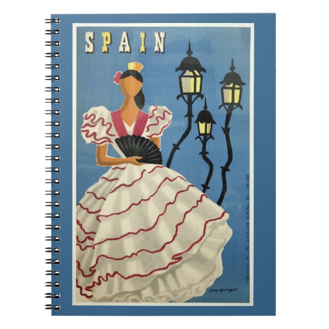 Cuaderno del viaje del vintage de ESPAÑA (Frente)