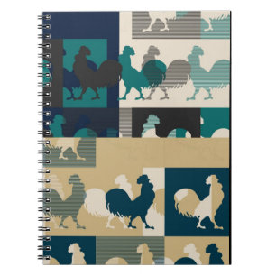 Cuaderno del vintage del gallo