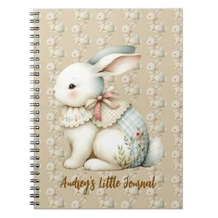 Cuaderno Delantal con estampado completo Cottagecore Bunny