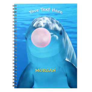 Cuaderno Delfín Adorable, Burbuja de Chicle, Nombre y Mensa