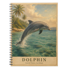 Cuaderno Delfín Aguas del Caribe VINTAGE