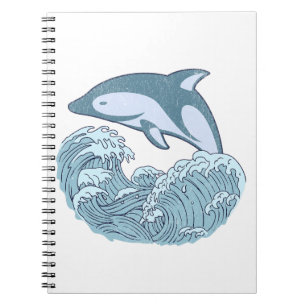 Cuaderno Delfín azul lindo