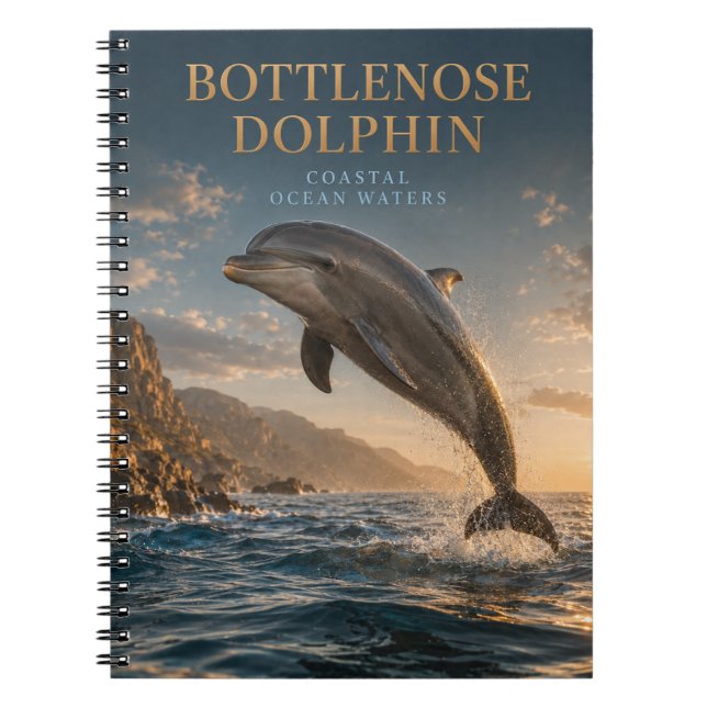 Cuaderno Delfín de Nariz de Botella ANIMALES del Océano Cos (Frente)