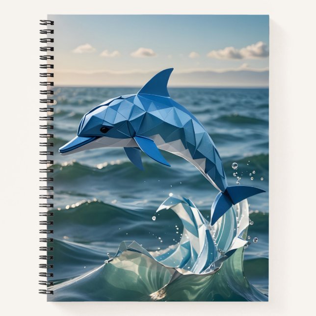Cuaderno Delfín de origami de vuelta a la escuela (Anverso)