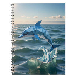 Cuaderno Delfín de origen saltando de la espiral marina
