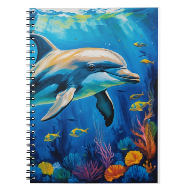 Cuaderno Delfín de pintura de aceite (Frente)