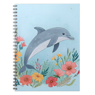 Cuaderno Delfín floral
