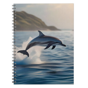 Cuaderno Delfín saltante chisporroteando: Un baile de alegr