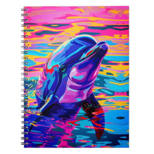 Cuaderno Delfín Vibrante – Soñador Oceánico Colorido