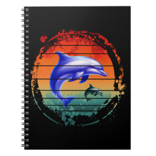 Cuaderno Delfines Criatura Marina Vintage