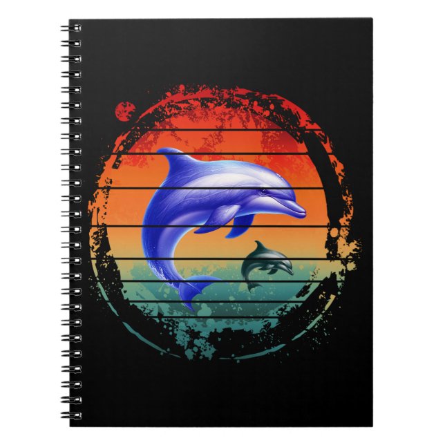 Cuaderno Delfines Criatura Marina Vintage (Frente)