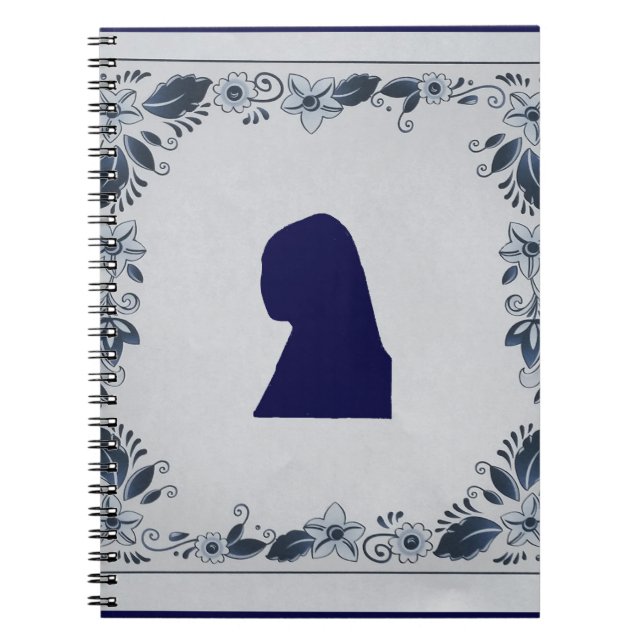 Cuaderno Delft Chica de azulejos azules con Pearl Earring (Frente)