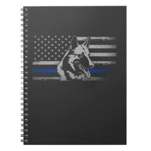 Cuaderno Delgada policía de la Línea Azul Perro belga Mal