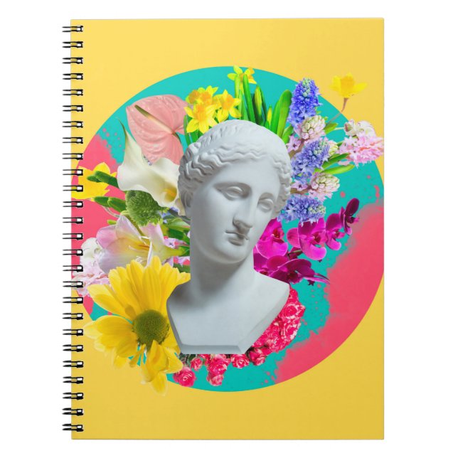 Cuaderno Delicado. Collage con el aislamiento de la estatua (Frente)