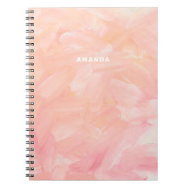Cuaderno Delicado color rosa pastel. Pincel blando suave