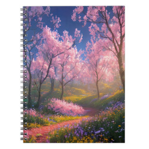 Cuaderno Delicado esplendor de una flor de cerezo
