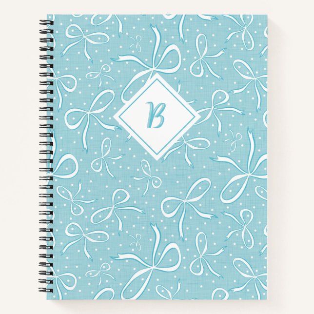 Cuaderno Delicados arcos de coqueta azul (Anverso)