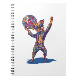 Cuaderno Delicia de perro disco � Perro divertido de fiesta