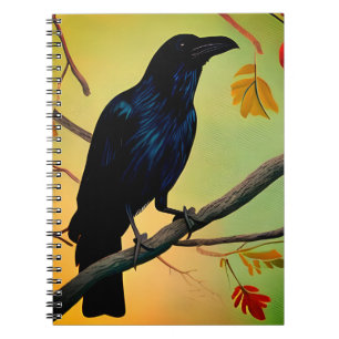 Cuaderno Deliciosa Raven De Diversión En La Rama