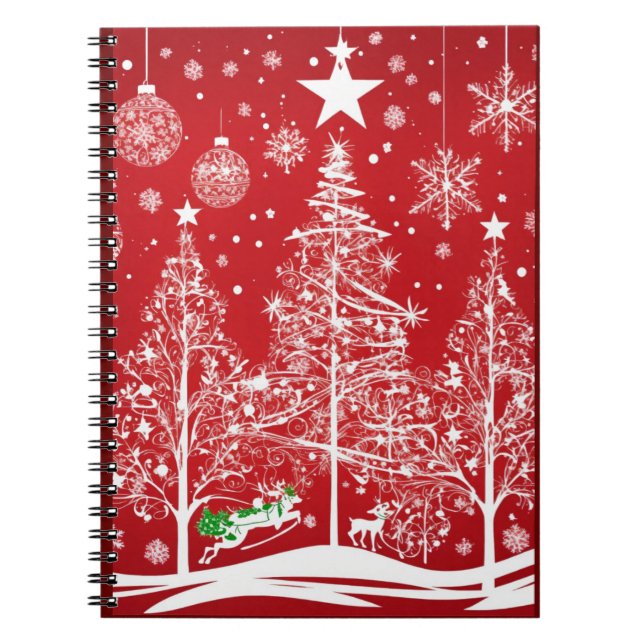 Cuaderno "Delicioso de Navidades Crimson: bloc de notas en  (Frente)